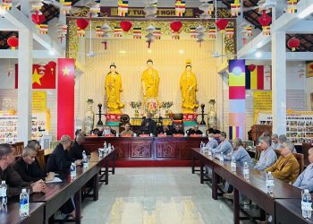 Ban Trị sự GHPGVN huyện Đức Hòa họp tổng kết hoạt động Phật sự tháng 8 và triển khai công tác Phật sự tháng 9 năm Nhâm Dần