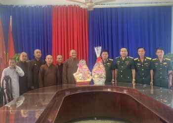 BTS GHPGVN huyện thăm Ban Chỉ huy Quân sự huyện Đức Hòa nhân dịp cuối năm Nhâm Dần 2022