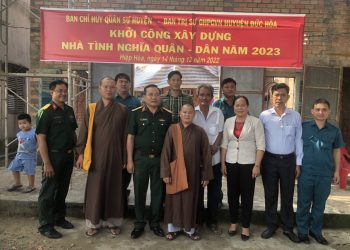 Ban Trị sự GHPGVN huyện Đức Hòa khởi công xây dựng Nhà tình nghĩa Quân dân năm 2023